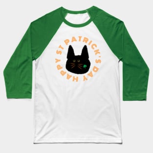 St Patrick’s Shamrock Cat Baseball T-Shirt